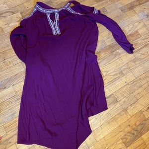 Off purple tunic